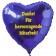Danke! Für hervorragende Mitarbeit! Blauer Luftballon in Herzform aus Folie mit Helium