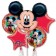 Luftballon-Bouquet Mickey Mouse, 5 Folienballons zum Kindergeburtstag mit Helium