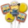 Luftballon-Bouquet Minions, 5 Folienballons zum Kindergeburtstag mit Helium