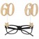 Party-Brille zum 60. Geburtstag, Gold Glitter