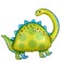 Brontosaurus Luftballon aus Folie