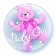 Insider-Bubble-Luftballon Baby Girl mit Helium, zu Geburt, Taufe, Babyparty