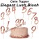 Zahlen Cake Topper Elegant Lush Blush, Dekoration zum Geburtstag