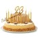 Totrtendeko mit Zahlen in Gold zum Geburtstag, Dekobeispiel