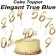 Zahlen Cake Topper Elegant True Blue, Dekoration zum Geburtstag