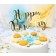 Goldener Happy Birthday Cake Topper, Dekorationsbeispiel