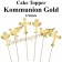 Cake Topper Kommunion Gold, 6 Stück