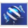 Candy Luftballon aus Folie mit Helium, Blau, Stripes