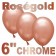 Chrome Luftballons 15 cm Rosegold, 10 Stück