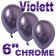 Chrome Luftballons 15 cm Violett, 10 Stück