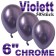 Chrome Luftballons 15 cm Violett, 50 Stück