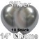 Luftballons in Chrome Silber35 cm, 10 Stück