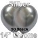 Luftballons in Chrome Silber 35 cm, 50 Stück