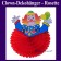 Dekorationshänger Clown mit roter Rosette, Festdeko, Partydekoration, Karneval, Fasching, Kinderkarneval, Kindergeburtstag, Kinderfest