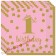 Gold 1st Birthday Rosa ,16 Mini-Servietten zum 1. Kindergeburtstag