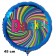 Danke. Rundluftballon aus Folie, Rainbow Spiral, 45 cm