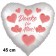 Danke für Alles. Herzluftballon aus Folie, satin-weiß-hearts, 45 cm