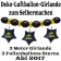 Ballongirlande "ABI 2023" zum Selbermachen - Kettenballons und Miniballons Schwarz-Gold, 3 Folienballons 3 Meter