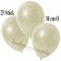 Deko-Luftballons Metallic Elfenbein, 25 Stück