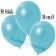 Deko-Luftballons Metallic Hellblau, 50 Stück