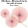 Glänzende Deko-Rosetten, Rosa-Gold, 3 Stück-Set