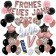 Silvester Dekorations-Set mit Ballons Frohes neues Jahr 2026 Black & Rose Gold, 52 Teile