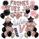 Silvester Dekorations-Set mit Ballons Frohes neues Jahr 2027 Black & Rose Gold, 52 Teile