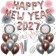 Silvester Dekorations-Set mit Ballons Happy New Year 2027 Rose Gold & Silver, 32 Teile