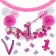 Do it Yourself Dekorations-Set mit Ballongirlande zum 1. Geburtstag, Happy Birthday Pink & White, 89 Teile