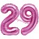 Mini-Folienballons Zahl 29 in Pink zur Befüllung mit Luft