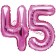 Mini-Folienballons Zahl 45 in Pink zur Befüllung mit Luft