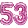 Mini-Folienballons Zahl 53 in Pink zur Befüllung mit Luft