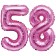 Mini-Folienballons Zahl 58 in Pink zur Befüllung mit Luft