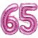 Mini-Folienballons Zahl 65 in Pink zur Befüllung mit Luft