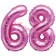 Mini-Folienballons Zahl 68 in Pink zur Befüllung mit Luft