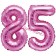 Mini-Folienballons Zahl 85 in Pink zur Befüllung mit Luft