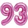Mini-Folienballons Zahl 93 in Pink zur Befüllung mit Luft