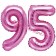 Mini-Folienballons Zahl 95 in Pink zur Befüllung mit Luft