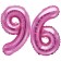 Mini-Folienballons Zahl 96 in Pink zur Befüllung mit Luft