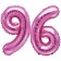 Mini-Folienballons Zahl 96 in Pink zur Befüllung mit Luft