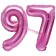 Mini-Folienballons Zahl 97 in Pink zur Befüllung mit Luft