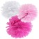 Schwerelose Pompoms in Pink, Weiß und Rosa