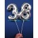 dekorations-zahl luftballon aus folie, silber, 43 cm, zahl 38