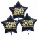 Silvester Bouquet bestehend aus 3 Sternballons in Schwarz mit Helium, 2026, Happy New Year