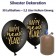 Silvester Dekoration: 30 Luftballons schwarz-gold "Happy New Year", 2,2 Liter Ballongas Einweg