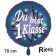 Luftballon aus Folie, 70 cm, inklusive Helium, Satin de Luxe, blau zur Einschulung: Du bist 1. Klasse