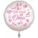 Du wirst Oma. Girl. Luftballon aus Folie, 43 cm, Satine de Luxe, weiß