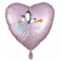 Du wirst Vater, Herzluftballon aus Folie, 43 cm, Satin de Luxe, rosa