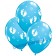 12 Stück hellblaue Baby Footprints Luftballons mit Helium-Einwegflasche