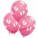 12 Stück rosafarbene Baby Footprints Luftballons mit Helium-Einwegflasche